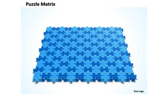 PowerPoint Slide Education 12x11 Rectangular Jigsaw Puzzle Matrix Ppt Theme