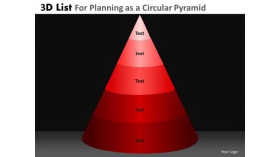 PowerPoint Slide Executive Leadership Vision 3d Pyramid List Ppt Slidelayout