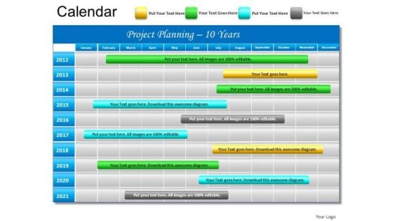 PowerPoint Slide Gantt Chart 10 Year Planning Project Ppt Templates