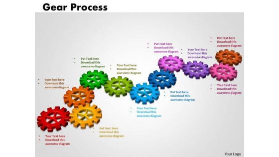 PowerPoint Slide Gears Process Teamwork Ppt Slides