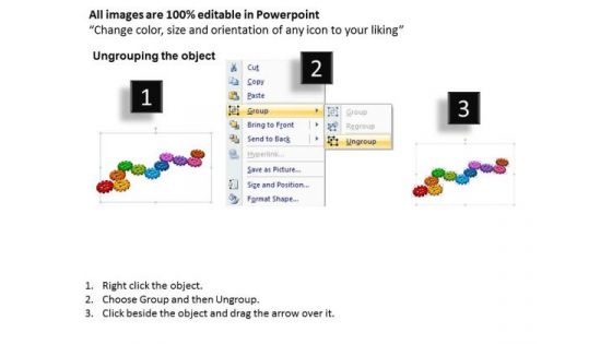 PowerPoint Slide Gears Process Teamwork Ppt Slides