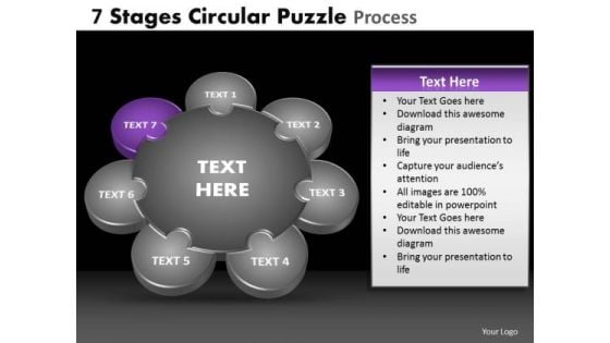 PowerPoint Slide Global Circular Puzzle Ppt Slide