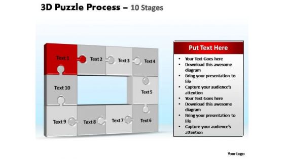 PowerPoint Slide Global Puzzle Process Ppt Design