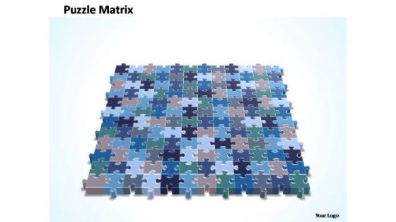 PowerPoint Slide Graphic 12x12 Rectangular Jigsaw Puzzle Matrix Ppt Theme