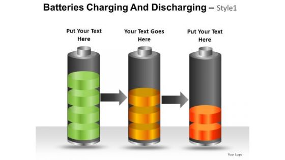 PowerPoint Slide Graphic Batteries Charging And Discharging Ppt Slide