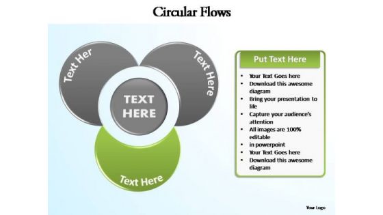 PowerPoint Slide Graphic Circular Flow Ppt Template