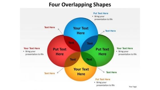 PowerPoint Slide Graphic Four Overlapping Ppt Template