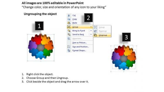 PowerPoint Slide Graphic Gear Process Ppt Template