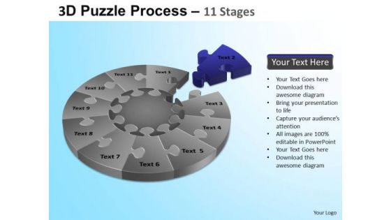 PowerPoint Slide Graphic Puzzle Segment Pie Chart Ppt Backgrounds