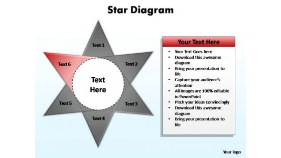 PowerPoint Slide Graphic Star Diagram Ppt Theme