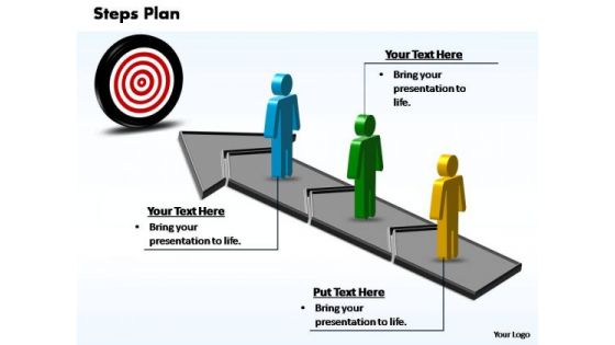 PowerPoint Slide Graphic Steps Plan 3 Stages Style 3 Ppt Theme