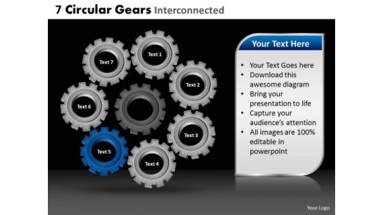 PowerPoint Slide Growth Circular Gears Ppt Process