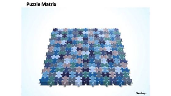 PowerPoint Slide Image 13x14 Rectangular Jigsaw Puzzle Matrix Ppt Slide