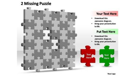 PowerPoint Slide Image 6x6 Missing Puzzle Piece Template Ppt Designs