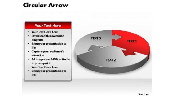 PowerPoint Slide Image Circular Arrow Ppt Template