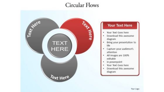 PowerPoint Slide Layout Chart Circular Flow Ppt Design