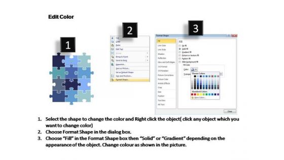 PowerPoint Slide Layout Chart Rectangular Jigsaw Puzzle Ppt Template