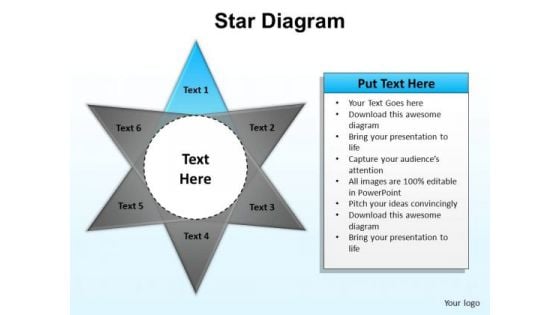 PowerPoint Slide Layout Chart Star Diagram Ppt Template