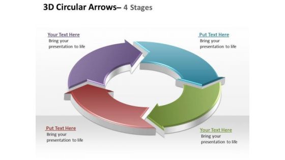 PowerPoint Slide Layout Company Circular Arrows Ppt Slides