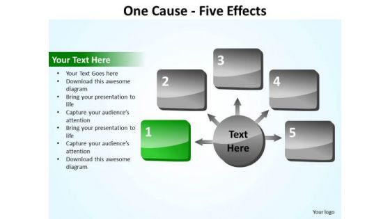 PowerPoint Slide Layout Diagram Five Effects Ppt Presentation
