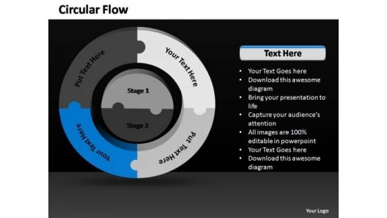 PowerPoint Slide Layout Download Business 3d Circular Flow Ppt Theme