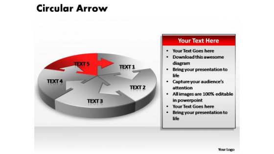 PowerPoint Slide Layout Global Circular Arrow Ppt Template