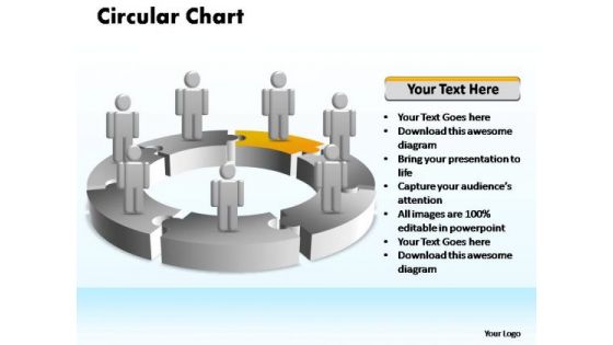 PowerPoint Slide Layout Leadership Circular Ppt Template