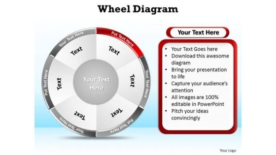 PowerPoint Slide Layout Leadership Wheel Diagram Ppt Slides