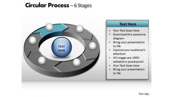 PowerPoint Slide Layout Teamwork Circular Process Ppt Backgrounds