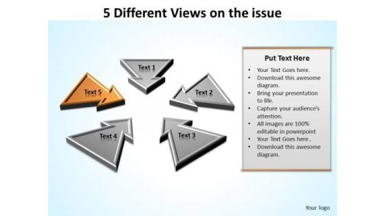 PowerPoint Slide Layout Teamwork Different Views Ppt Design Slides