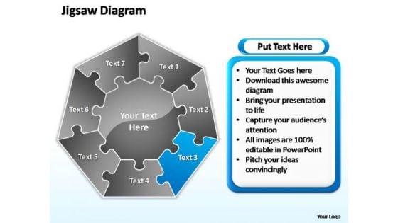 PowerPoint Slide Layout Teamwork Jigsaw Ppt Template