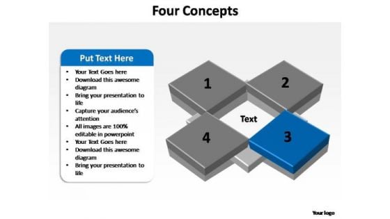 PowerPoint Slide Leadership Four Concepts Ppt Designs