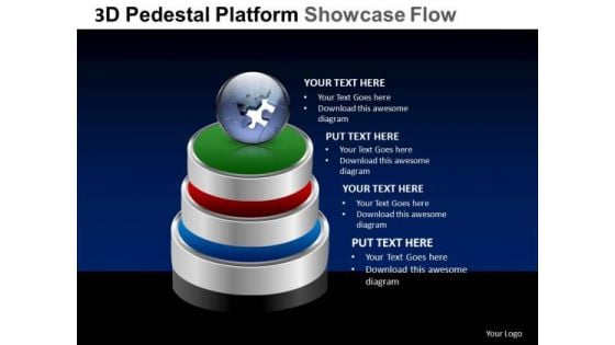 PowerPoint Slide Leadership Pedestal Platform Showcase Ppt Template