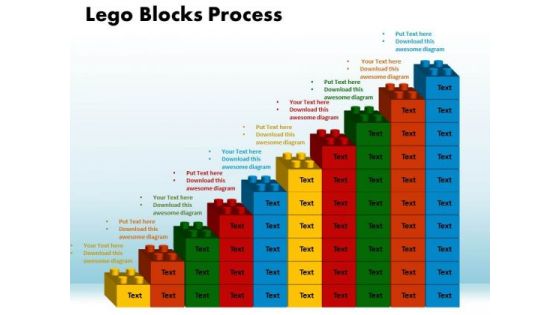 PowerPoint Slide Lego Blocks Process Success Ppt Slide Designs