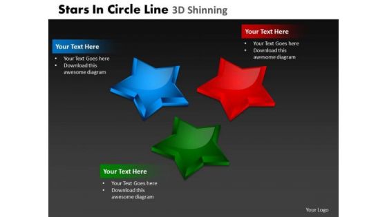 PowerPoint Slide Marketing Stars In Circle Ppt Layouts