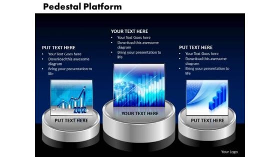 PowerPoint Slide Pedestal Platform Growth Ppt Slides