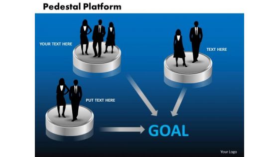 PowerPoint Slide Pedestal Platform Success Ppt Template