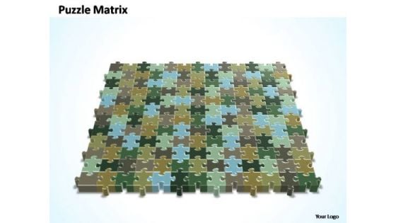 PowerPoint Slide Process 13x12 Rectangular Jigsaw Puzzle Matrix Ppt Theme