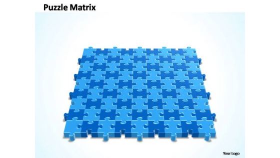 PowerPoint Slide Process 9x9 Rectangular Jigsaw Puzzle Matrix Ppt Theme