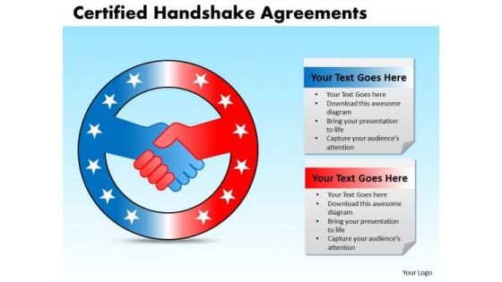 PowerPoint Slide Process Certified Handshake Ppt Designs