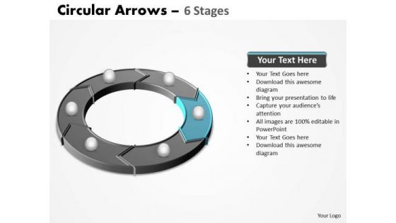 PowerPoint Slide Process Circular Arrows Ppt Template