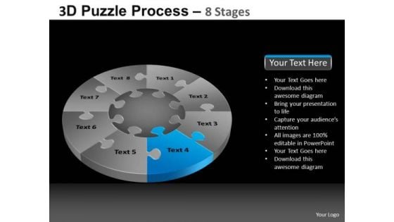 PowerPoint Slide Process Pie Chart Puzzle Process Ppt Slidelayout