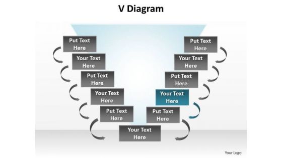 PowerPoint Slide Process V Diagram Ppt Presentation