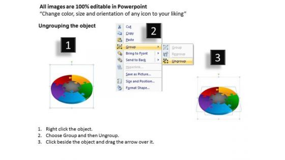 PowerPoint Slide Puzzle Process Marketing Ppt Theme