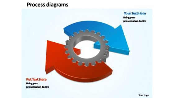 PowerPoint Slide Sales Business Process Geared Diagram Ppt Slide