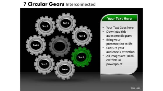 PowerPoint Slide Sales Circular Gears Ppt Theme