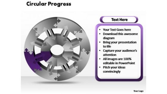 PowerPoint Slide Sales Circular Ppt Process