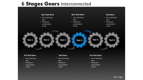 PowerPoint Slide Sales Gears Internconnected Ppt Slide