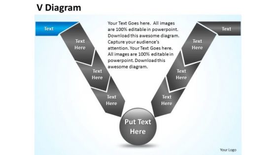 PowerPoint Slide Sales V Diagram Ppt Backgrounds