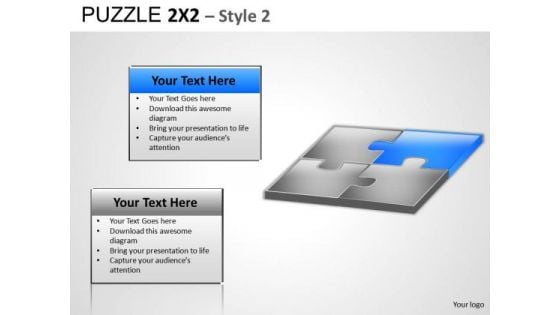 PowerPoint Slide Showing 4 Puzzles Connected Ppt Diagram